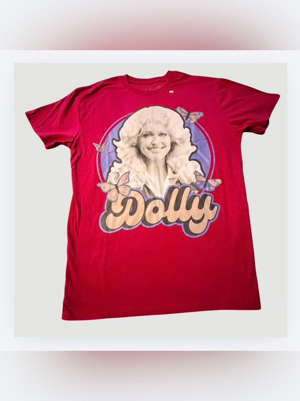 **SOLD** Dolly Parton Pink Tee, Size M - Picture 3 of 5